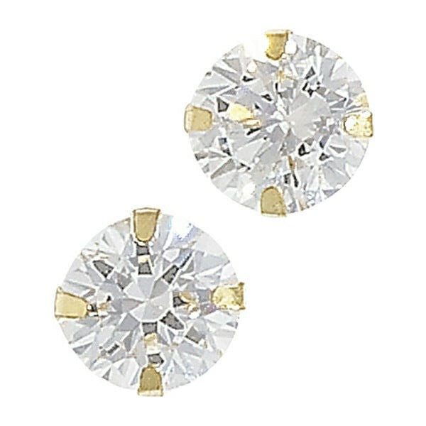 9ct Yellow Gold Solitaire Studs Earrings 375 Hallmarked 5mm Studs British Made