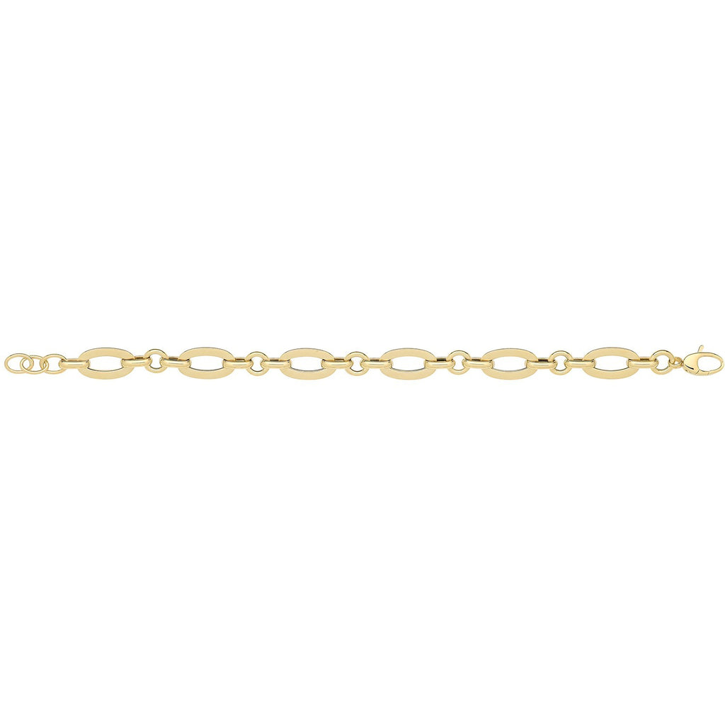 Fancy Alternate Bracelet 9ct Yellow Gold 375 Hallmarked British Made Brand New