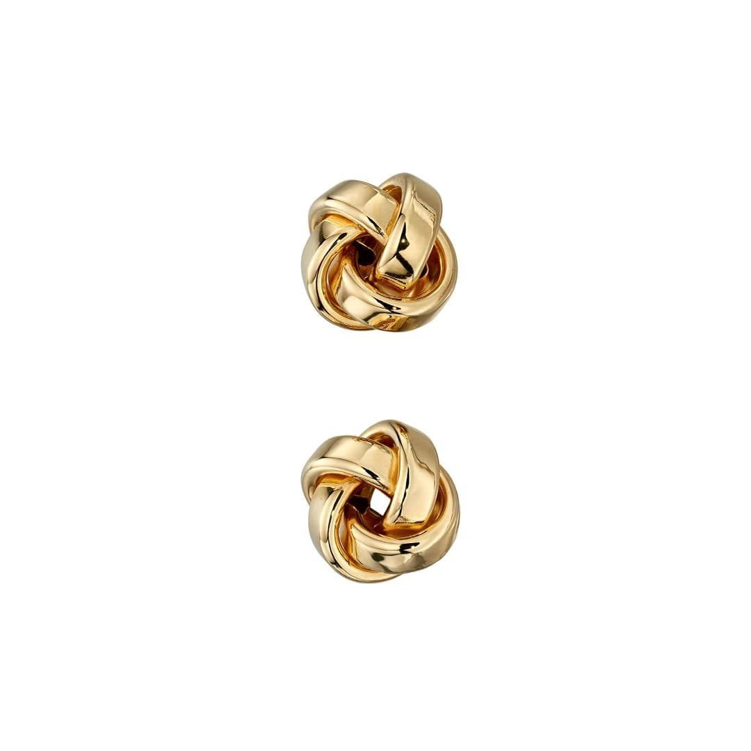 Knot Stud Earrings 9ct Yellow Gold 375 Hallmarked British Made