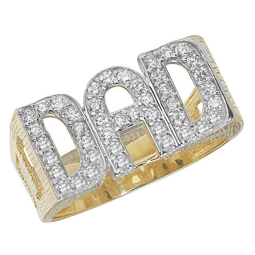 Dad Gemstone Ring 9ct Yellow Gold 375 Hallmarked Sizes Q - Z