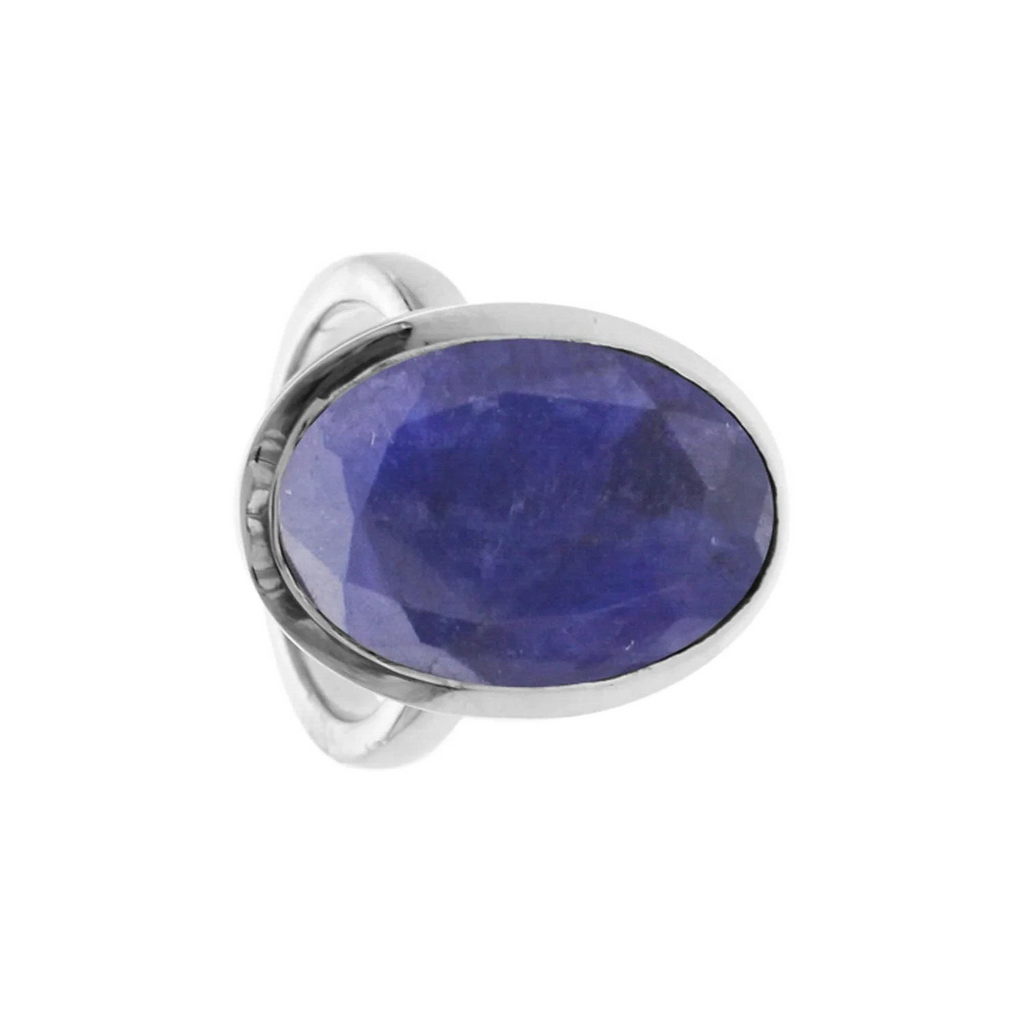 Flush Oval Quartz Ring Sterling Silver 925 Hallmarked British Made Size K - T