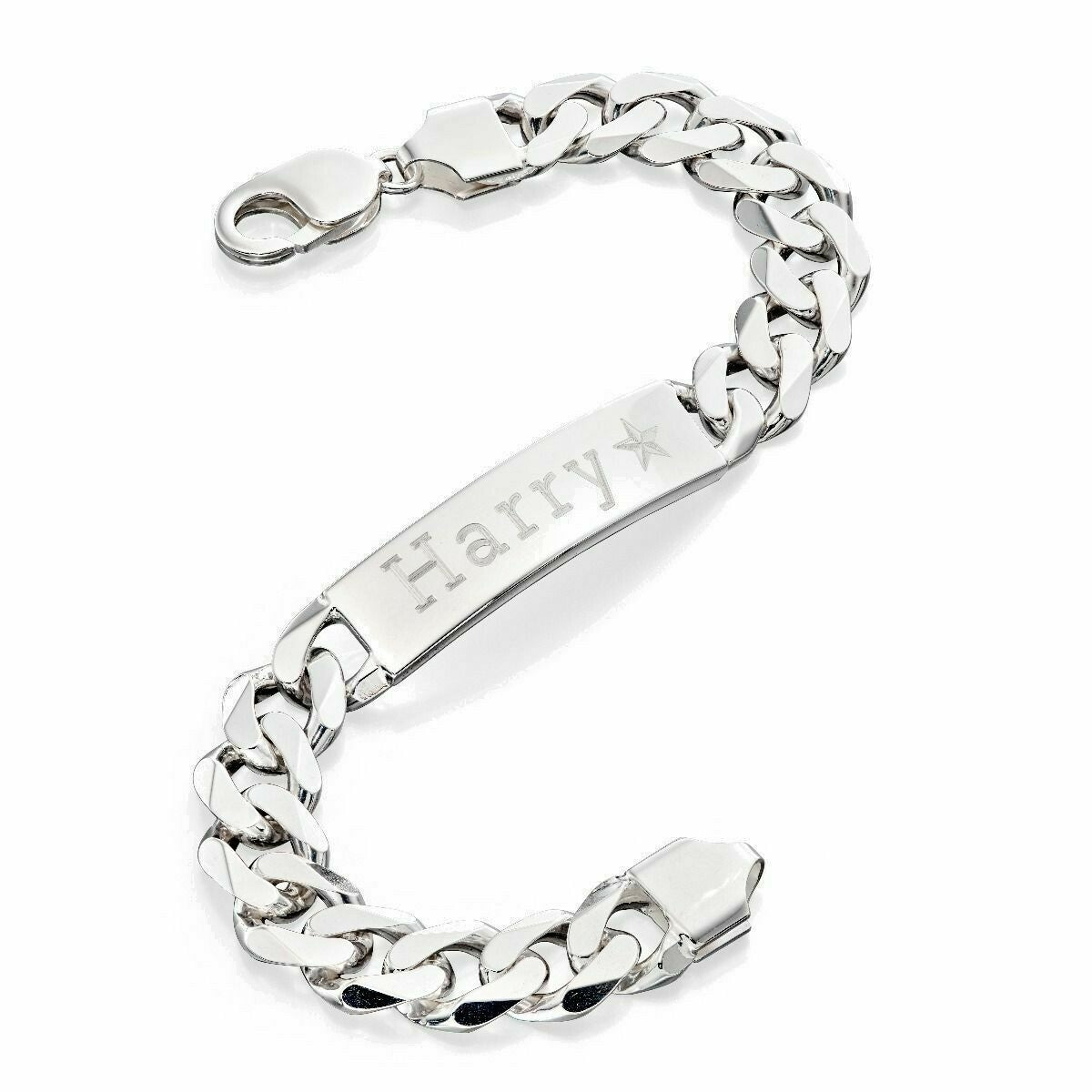 Gents Heavyweight ID Bracelet Sterling Silver 925 Hallmarked Brand New Boxed