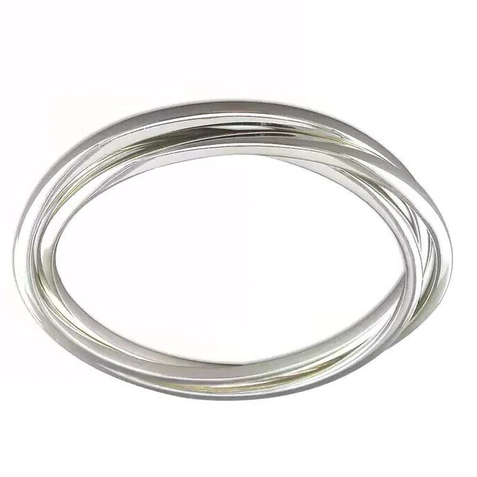 Russian Triple Bangle Sterling Silver 925 Hallmarked British Made Brand New