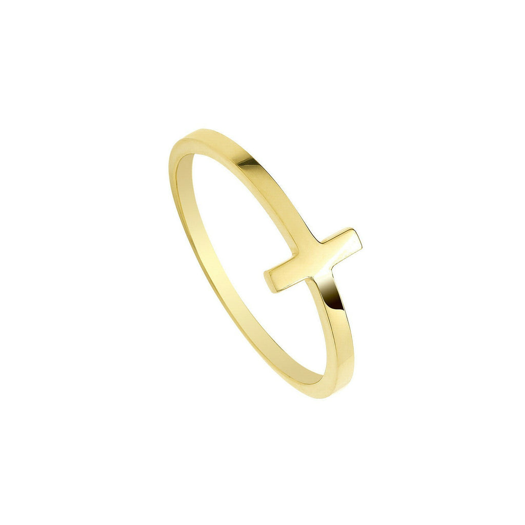 Modern Cross Wrap Ring 9ct Yellow Gold Hallmarked Sizes K - Q British Made