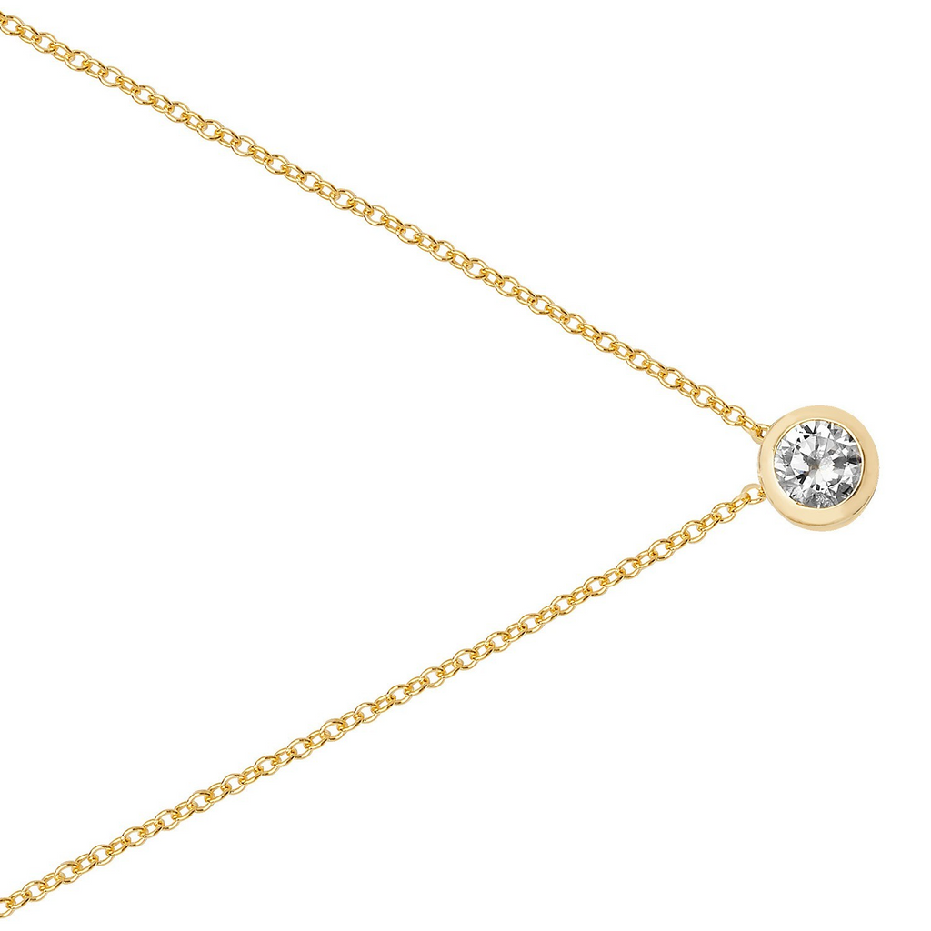 Ladies Flush Round Necklace 9ct Yellow Gold 375 Hallmarked British Made
