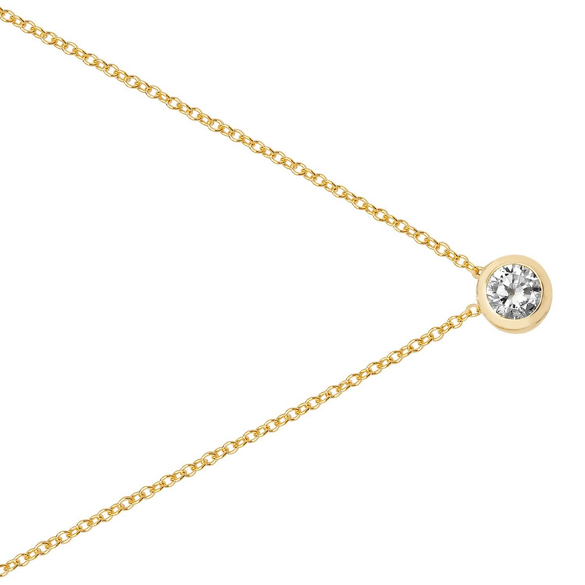 Ladies Flush Round Necklace 9ct Yellow Gold 375 Hallmarked British Made