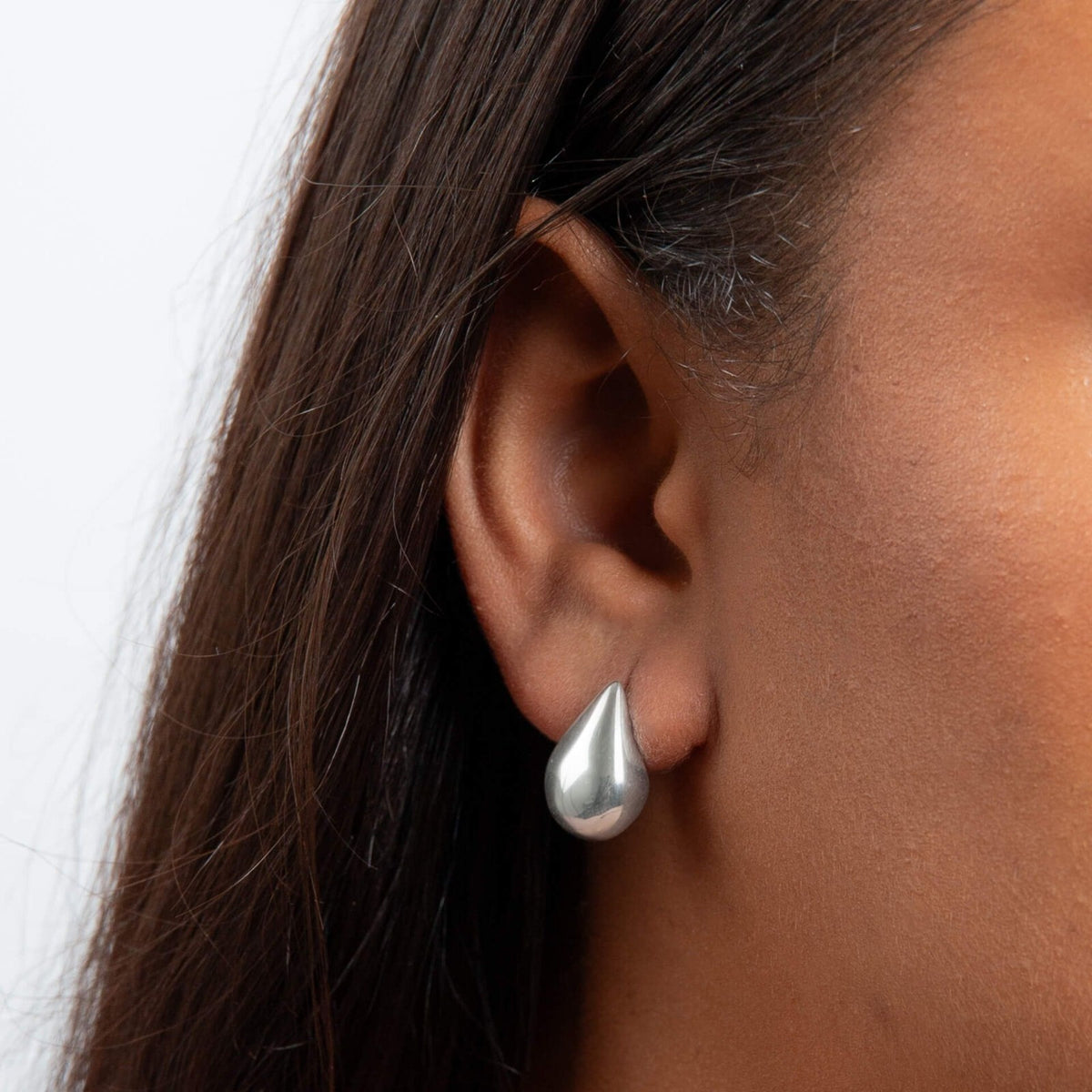 Statement Teardrop Stud Earrings Sterling Silver 925 Hallmarked Brand New Boxed