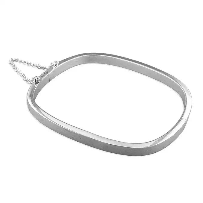 TV Clip Bangle Sterling Silver 925 Hallmarked British Made Brand New