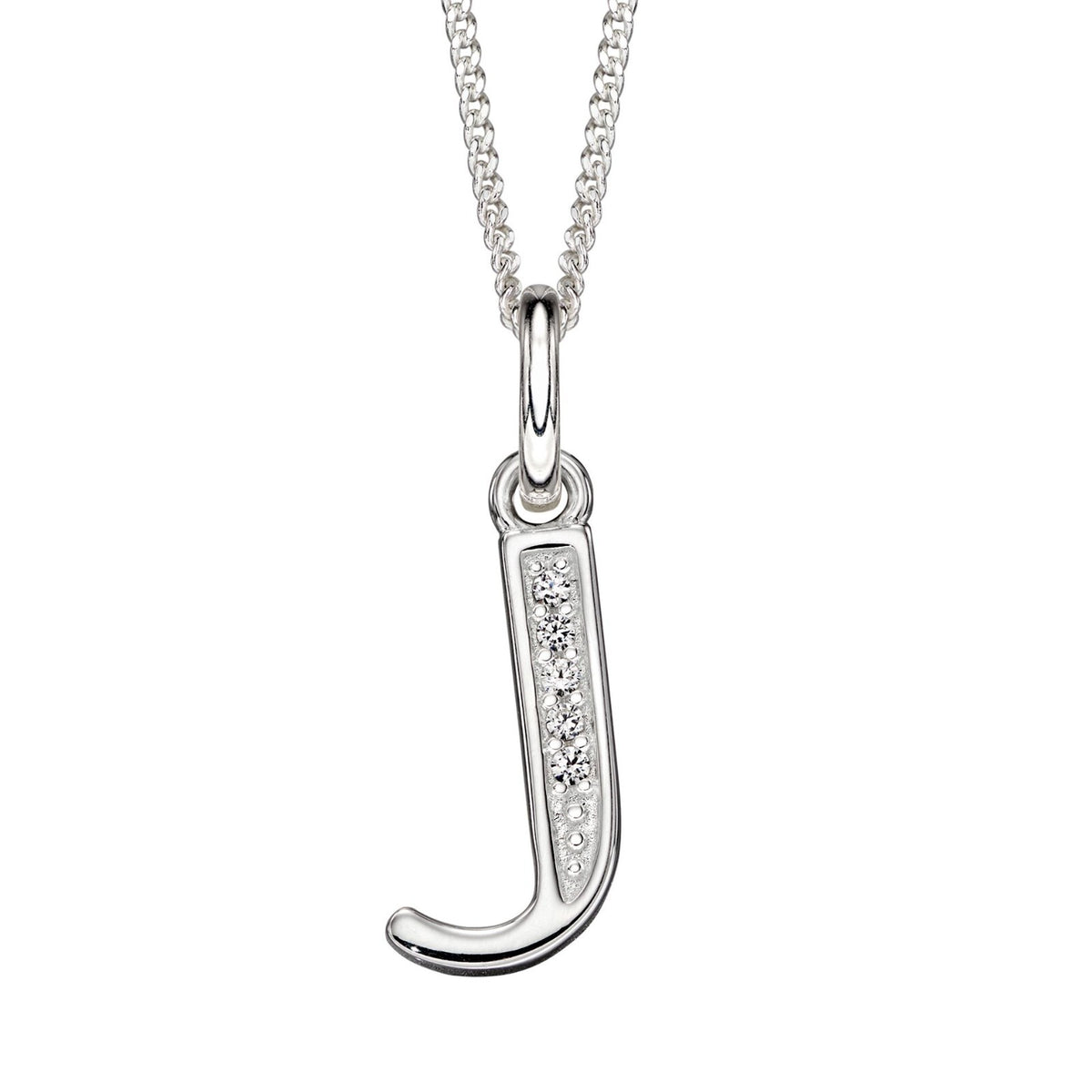 A - Z Necklace Channel Set Sterling Silver British Made 925 Hallmarked Brand New