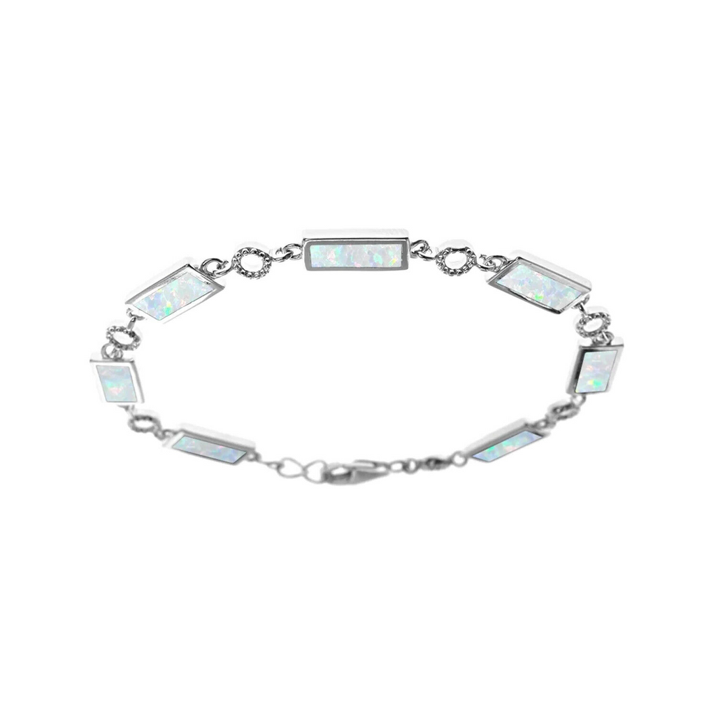 Rectangular Opal Bracelet Sterling Silver 925 Hallmarked Brand New Boxed
