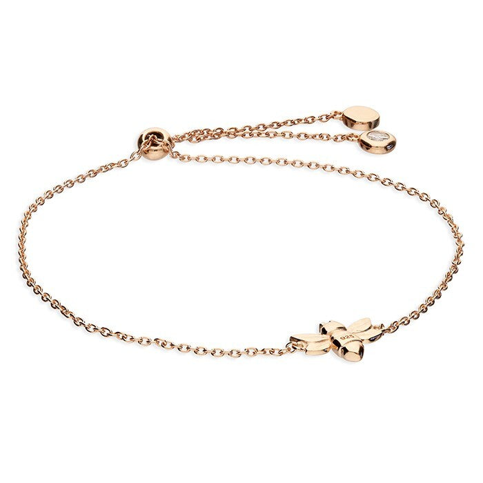 Gemstone Charm Bee Bracelet 18ct Gold On Sterling Silver Hallmarked British Made