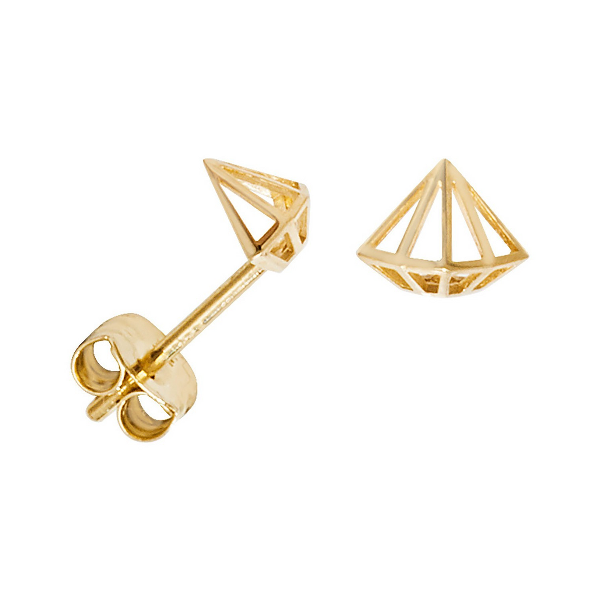 Diamond Stud Earrings 9ct Yellow Gold 375 Hallmarked Brand New Boxed