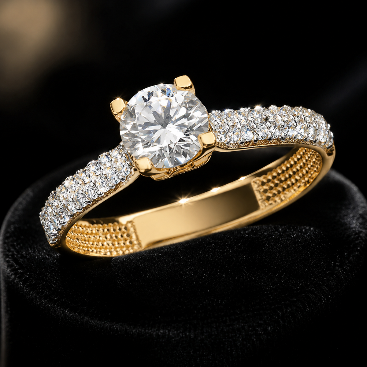Solitaire Engagement Ring 9ct Yellow Gold 375 Hallmark Sizes J - S British Made