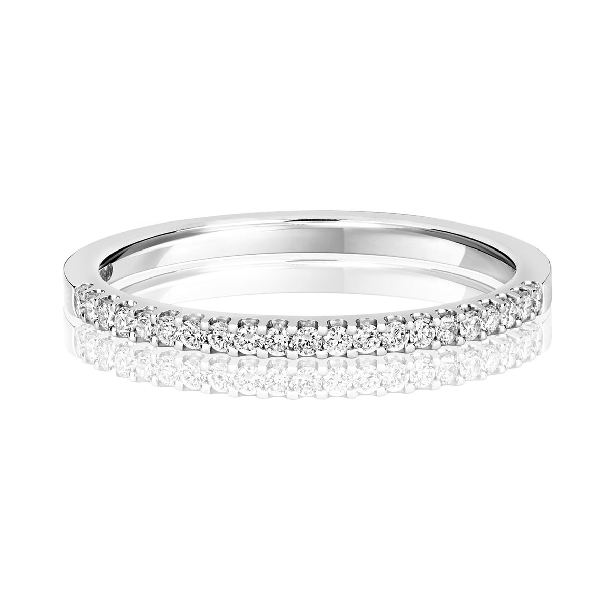 Natural Diamond Eternity Band Ring 9ct White Gold 375 Hallmarked British Made