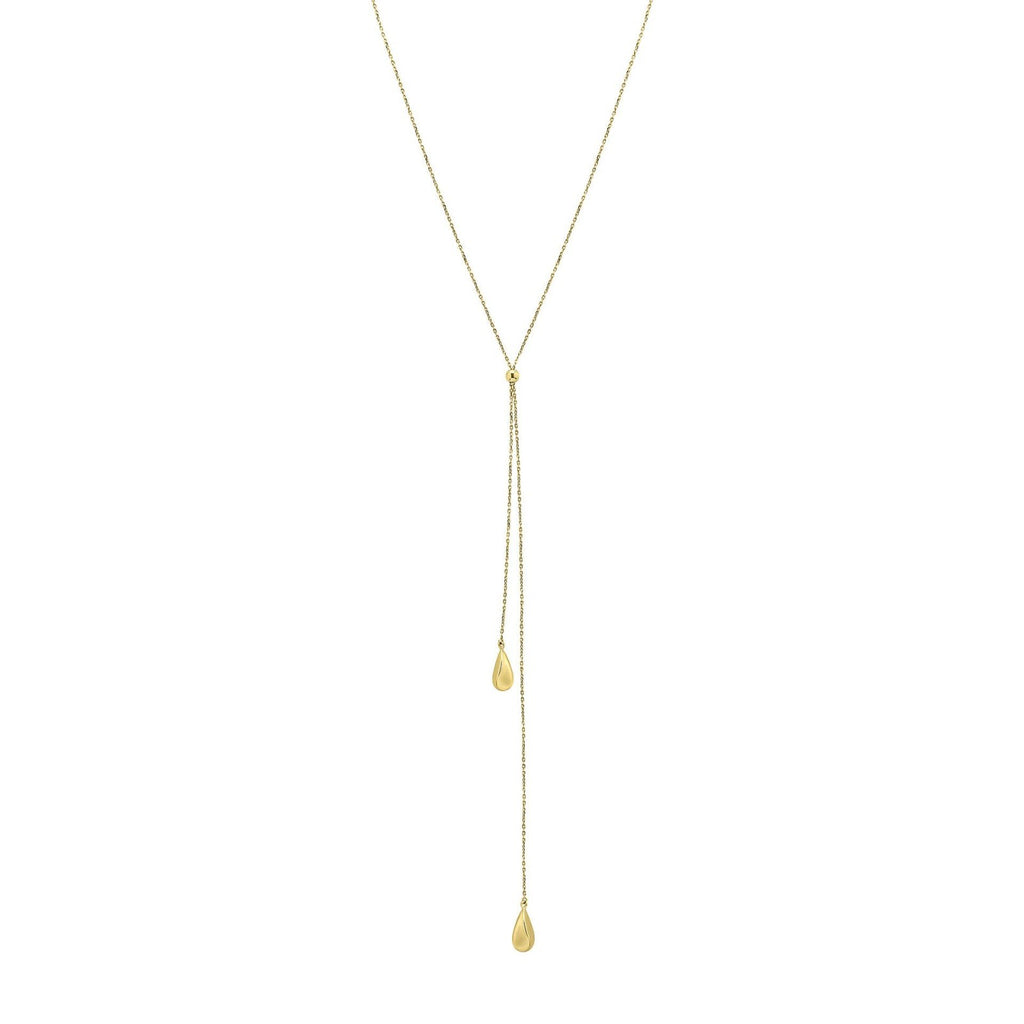 9ct Yellow Gold Lariat Necklace 375 Hallmarked British Made Brand New Boxed