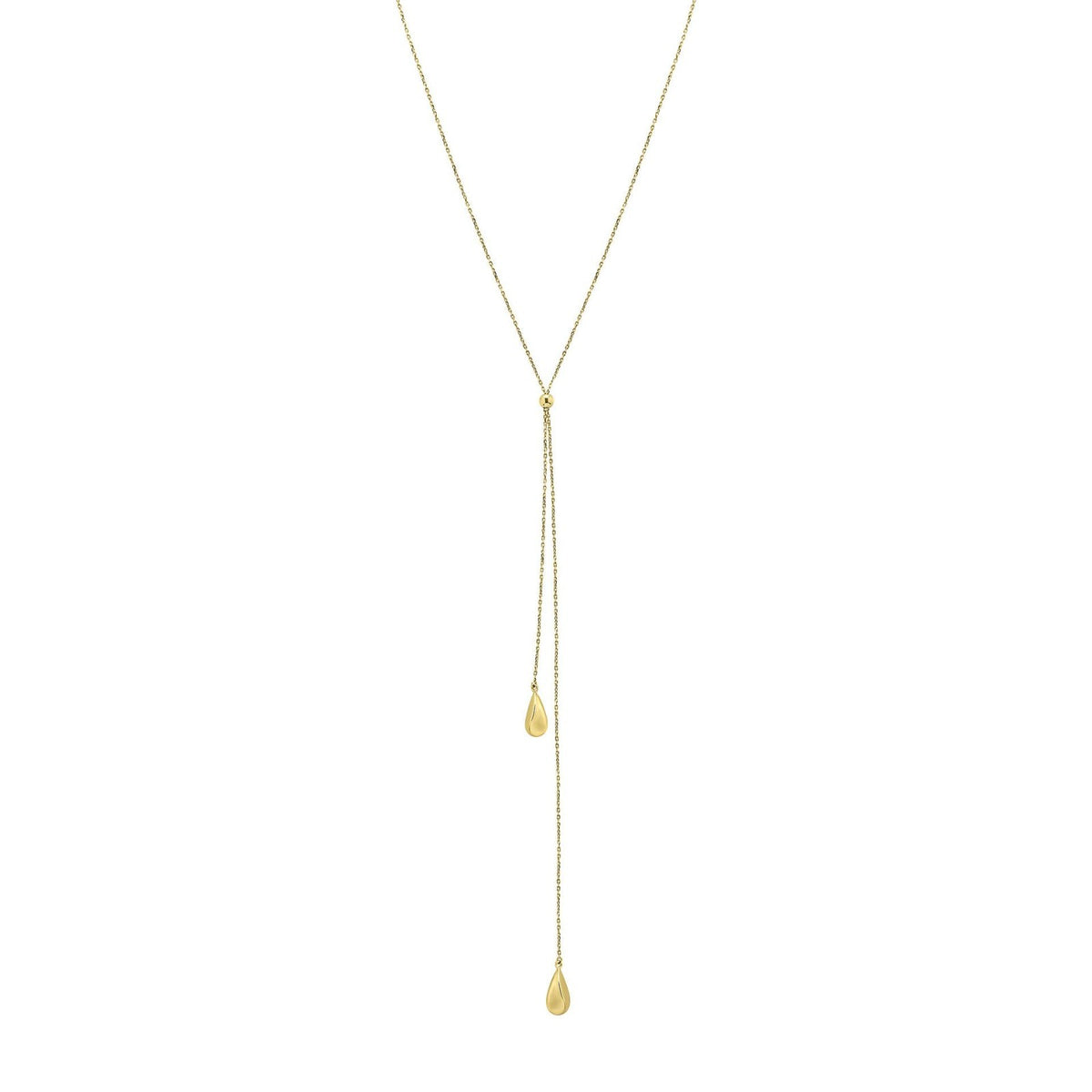9ct Yellow Gold Lariat Necklace 375 Hallmarked British Made Brand New Boxed