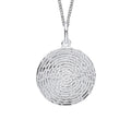 Ripple Disc Pendant Sterling Silver 925 Hallmark All Chain Lengths British Made