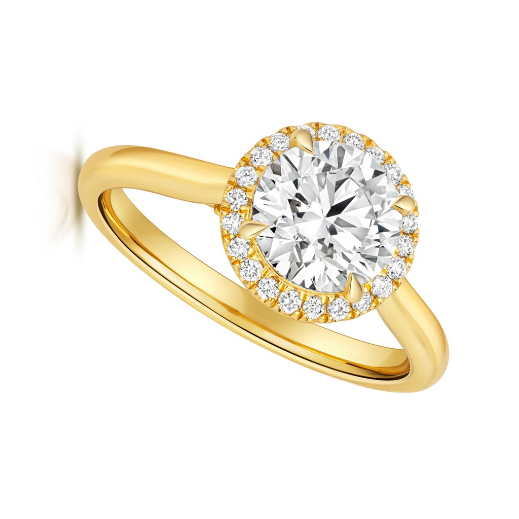 37 Lab-Grown Diamond Engagement Ring 18ct Yellow Gold Hallmarked Sizes J - Q