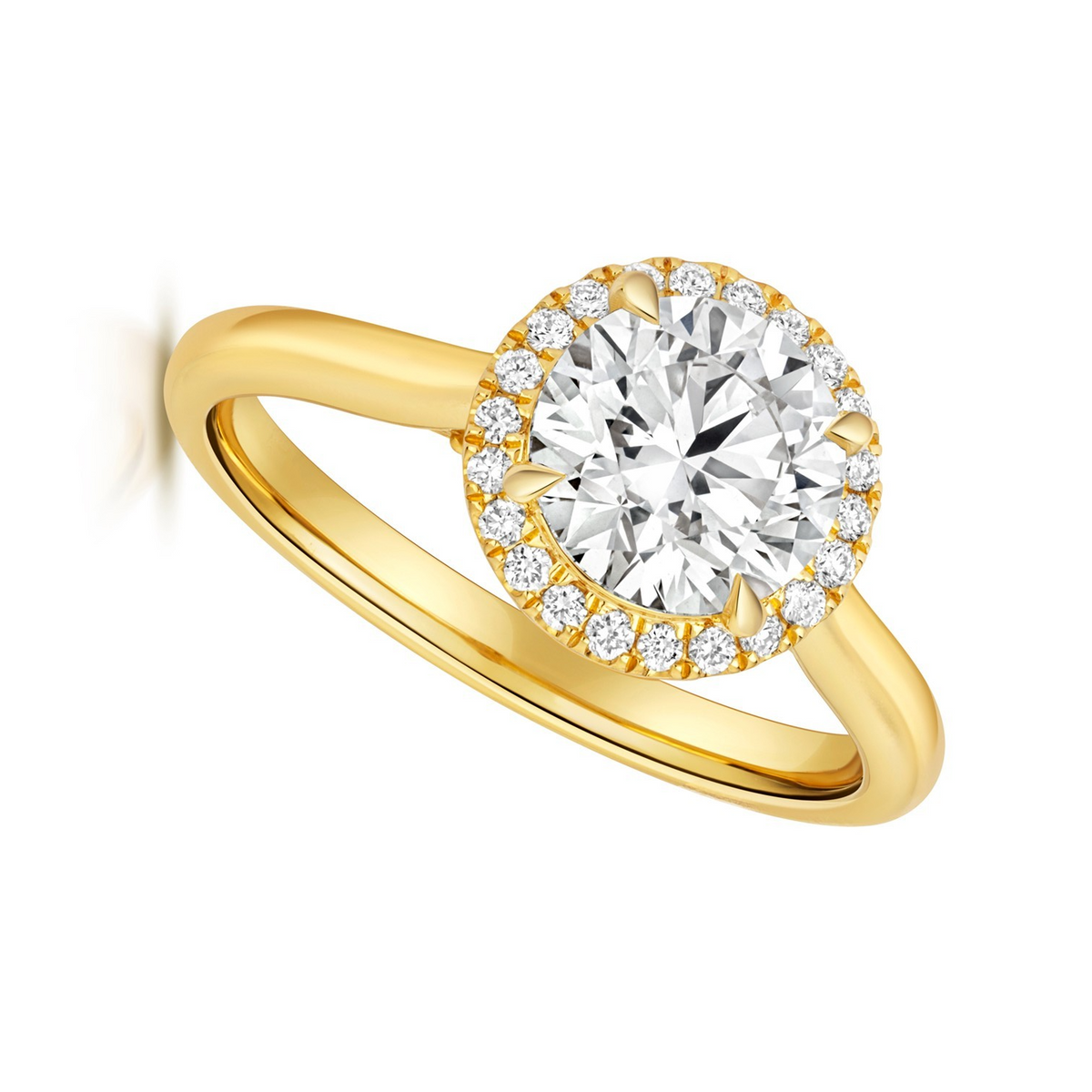 37 Lab-Grown Diamond Engagement Ring 18ct Yellow Gold Hallmarked Sizes J - Q