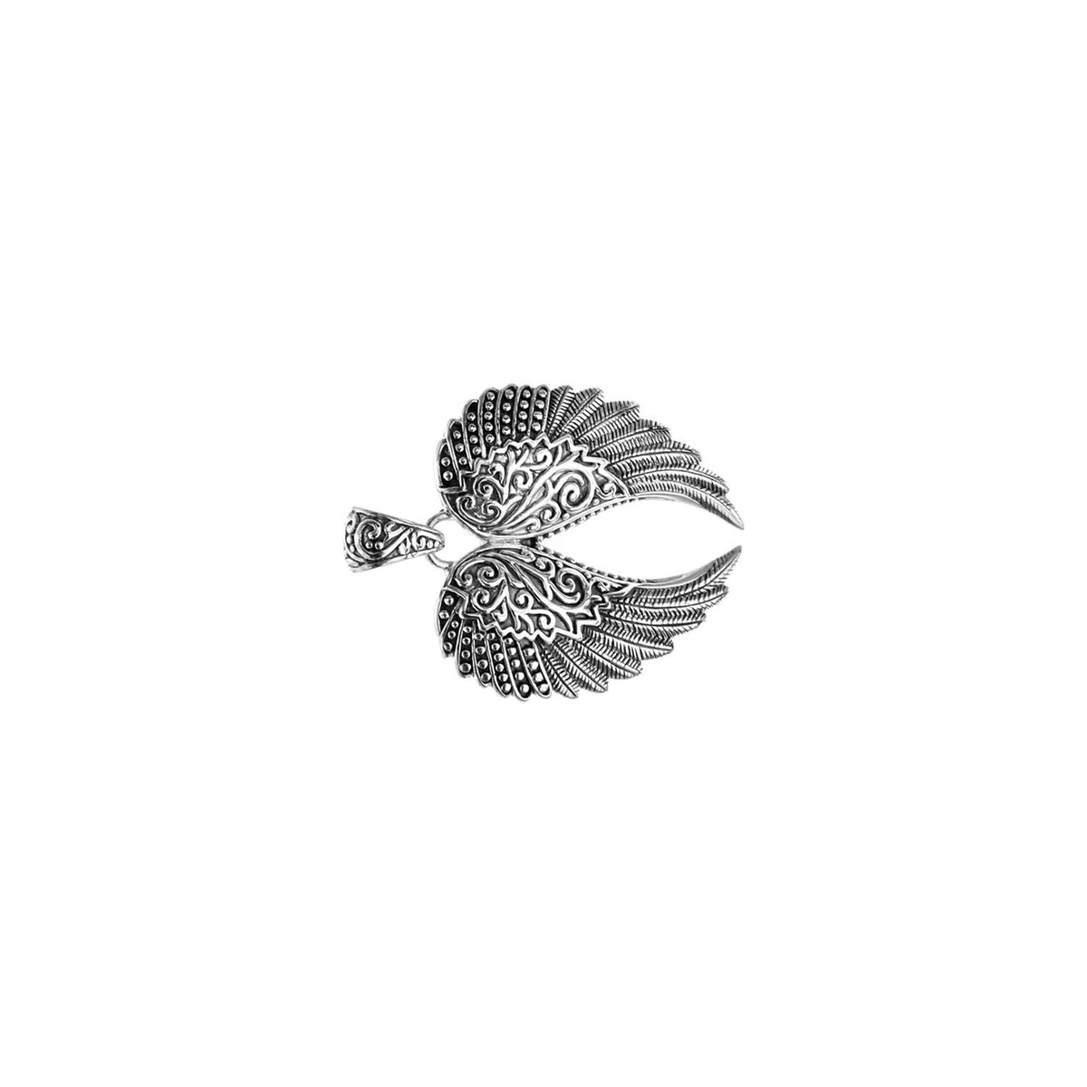 Elaborate Angel Wings Pendant Sterling Silver 925 Hallmarked All Chain Lengths