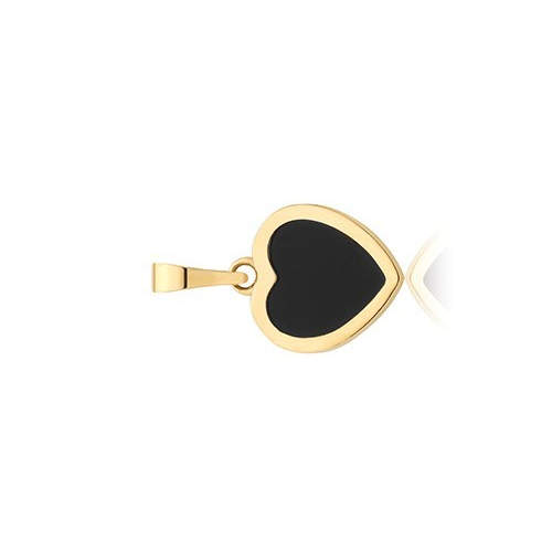 Flush Natural Onyx 9ct Yellow Gold Pendant 375 Hallmarked All Chain Lengths