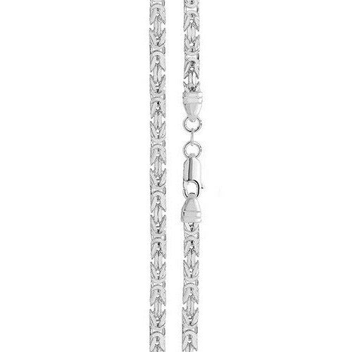 Sterling Silver Byzantine Bracelet British Made 925 Hallmarked 8" Weight 18.2g