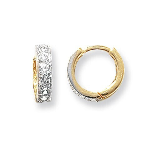 Mens Channel Set Huggie Hoop Earring 9ct Yellow Gold 375 Hallmarked Brand New