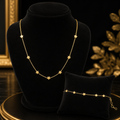Star Necklace and Bracelet Set 9ct Yellow Gold 375 Hallmarked British Made