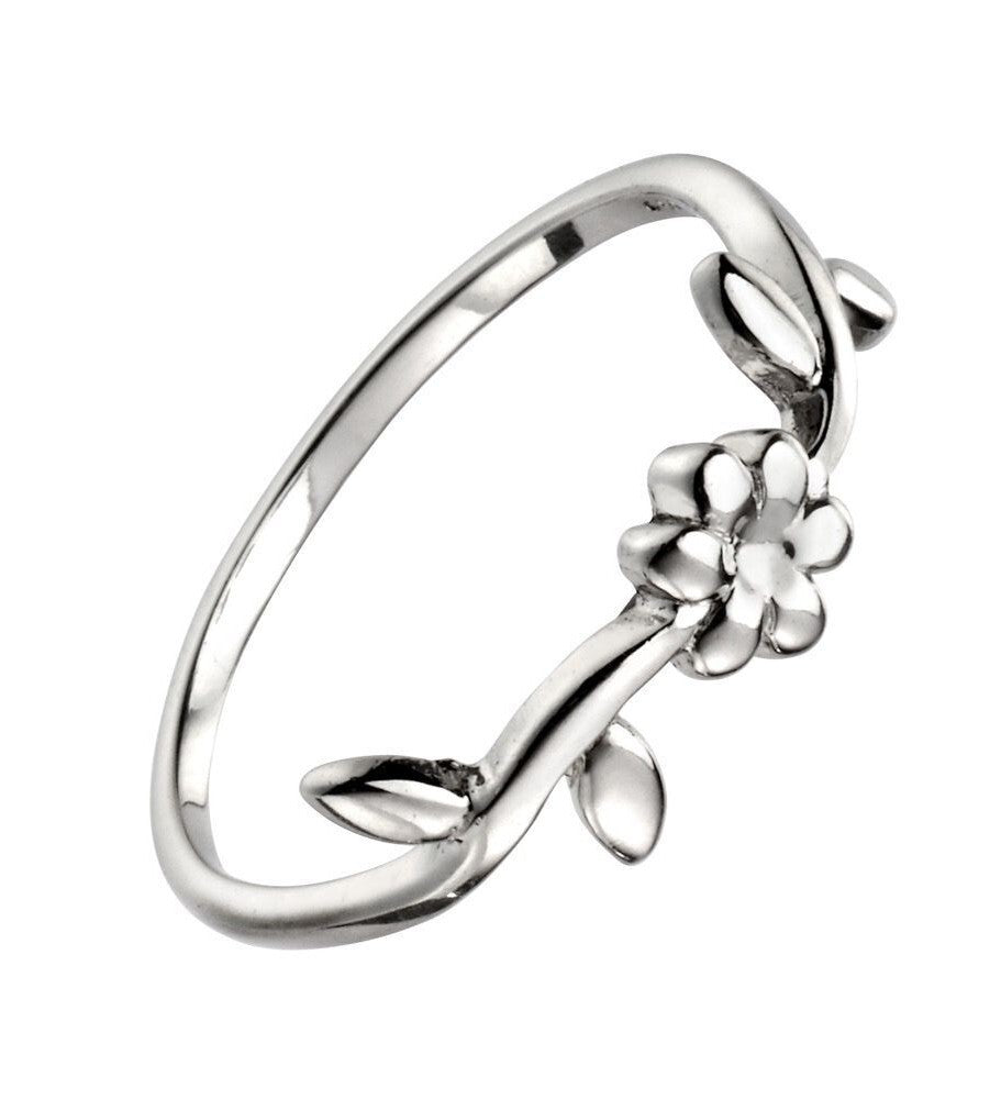 Flower Vine Ring Sterling Silver 925 Hallmarked British Made Brand New