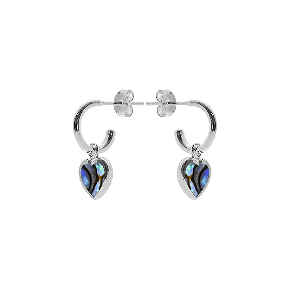 10mm Heart Hoop Earrings Sterling Silver 925 Hallmarked Brand New Boxed