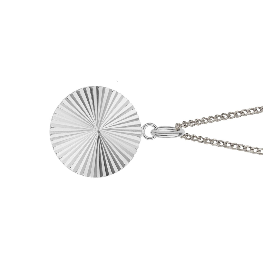 DC Disc Pendant Sterling Silver 925 Hallmarked All Chain Lengths British Made