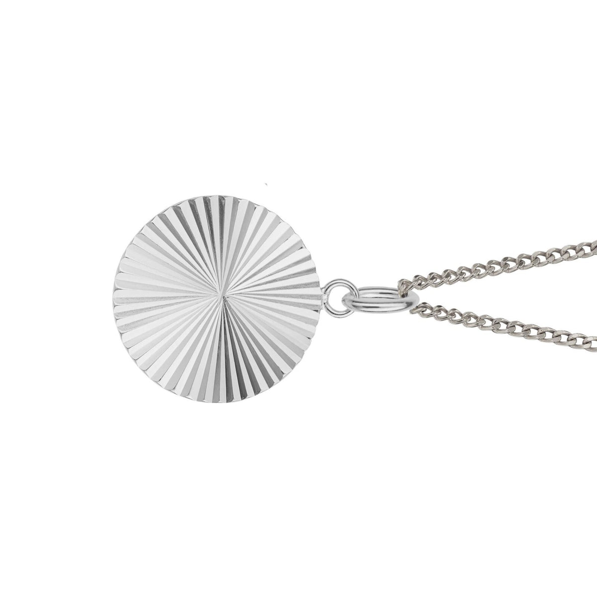 DC Disc Pendant Sterling Silver 925 Hallmarked All Chain Lengths British Made