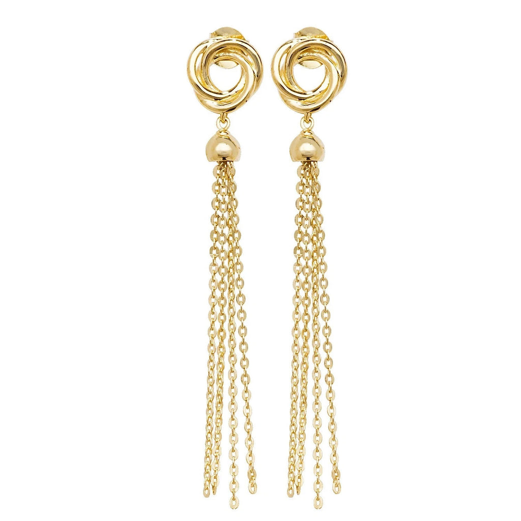 Bar And Loop Chain Drop Earrings 9ct Yellow Gold 375 Hallmarked Brand New Boxed