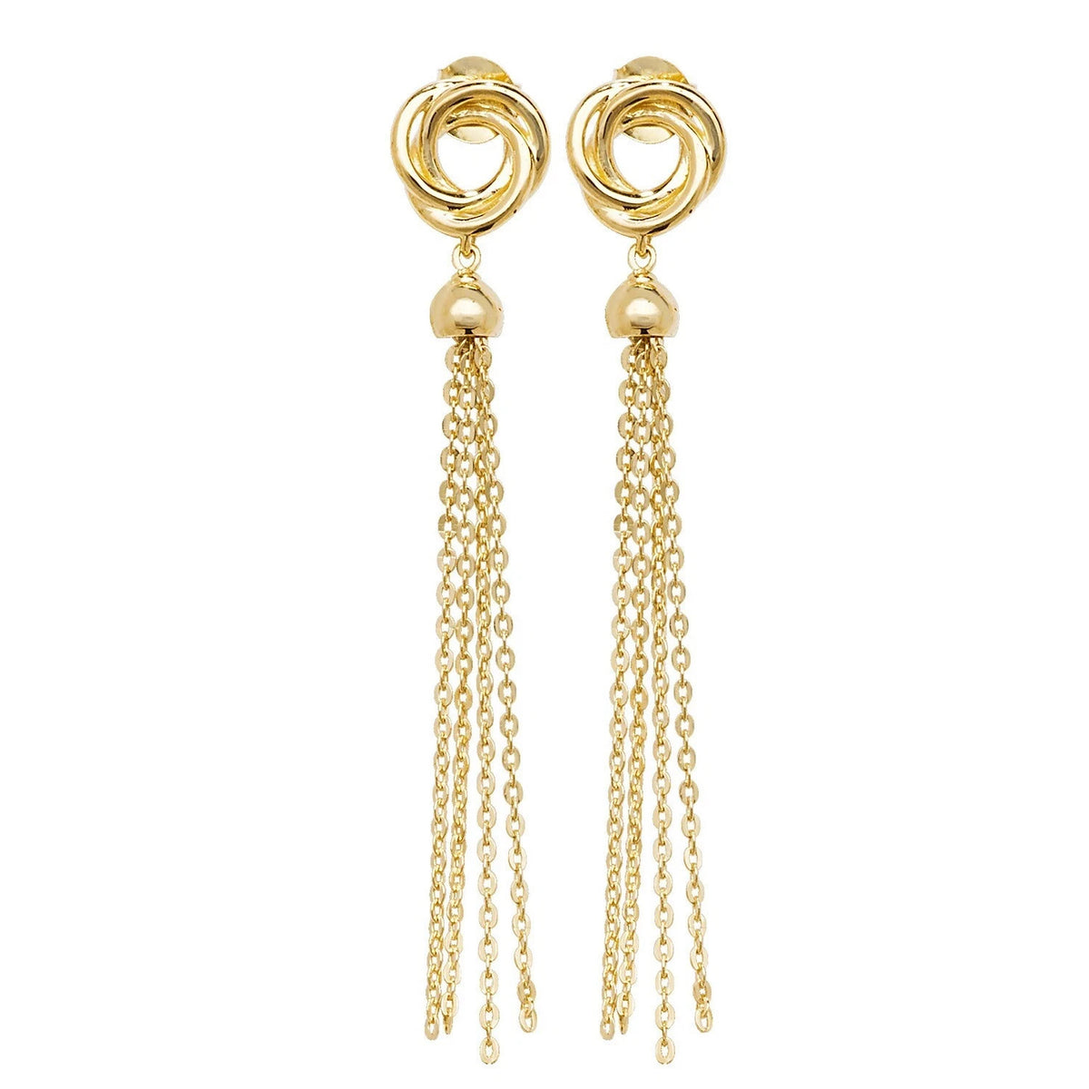Bar And Loop Chain Drop Earrings 9ct Yellow Gold 375 Hallmarked Brand New Boxed