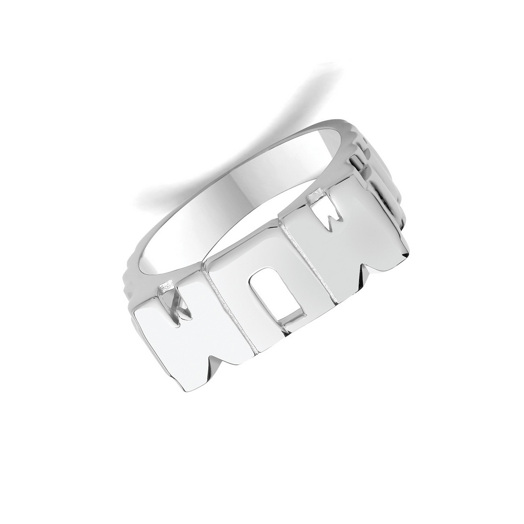 Mum Ring Sterling Silver 925 Hallmarked Size British Made Sizes M - X
