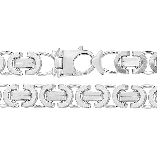 Sterling Silver Byzantine Bracelet British Made 925 Hallmarked 8" Weight 83g