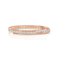 Wrap Natural Diamond 18ct Rose Gold Bangle 375 Hallmarked British Made