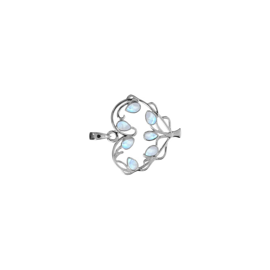 Moonstone Tree Of Life Pendant Sterling Silver 925 Hallmarked All Chain Lengths
