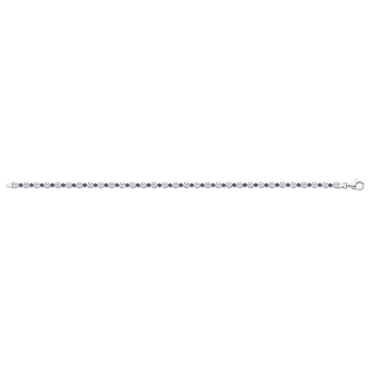 Natural Sapphire Tennis Bracelet Sterling Silver 925 Hallmarked Brand New Boxed