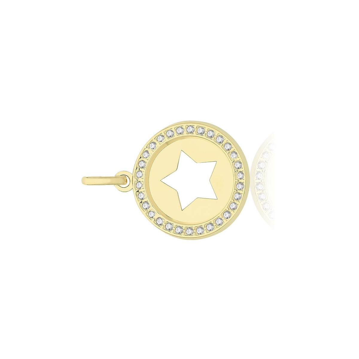 Round Star 9ct Yellow Gold Pendant 375 Hallmarked British Made All Chain Lengths