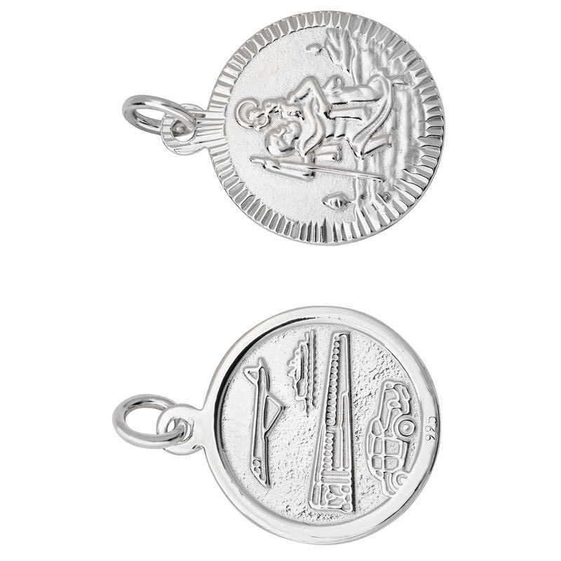 Small St Christopher Pendant Sterling Silver 925 Hallmarked All Chain Lengths