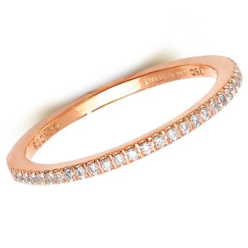 Natural Diamond Eternity Ring 18ct Rose Gold Hallmarked Sizes J - Q