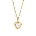 Natural Petal Pearl Necklace 9ct Yellow Gold 375 Hallmarked British Made