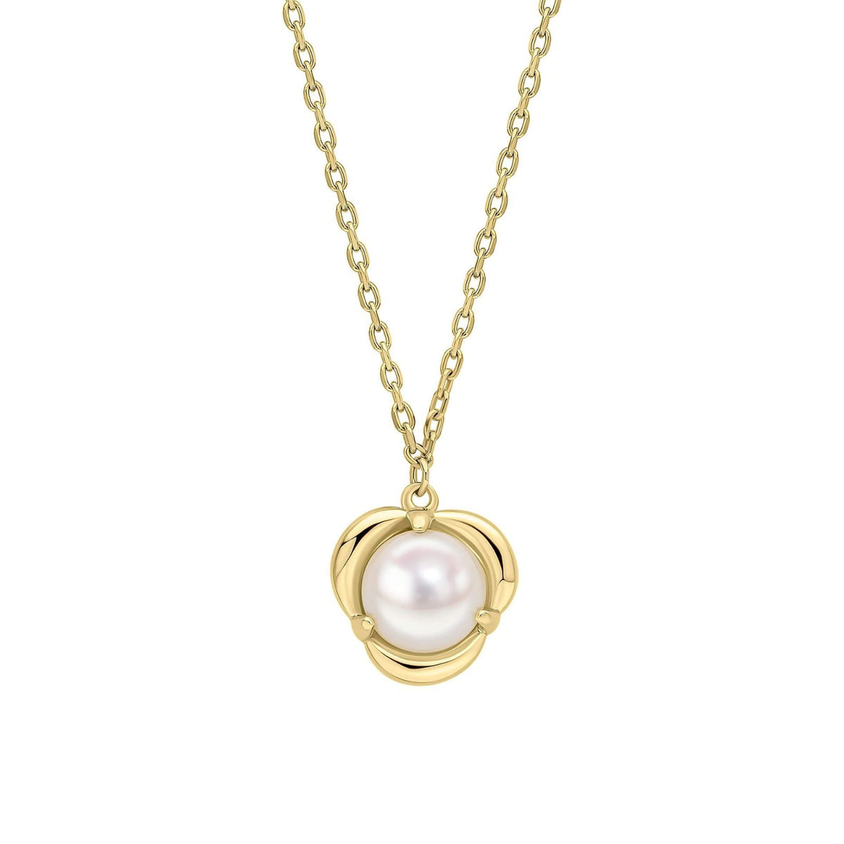 Natural Petal Pearl Necklace 9ct Yellow Gold 375 Hallmarked British Made