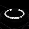 Adjustable Open Twist Ring Sterling Silver 925 Hallmark British Made Size K - Q