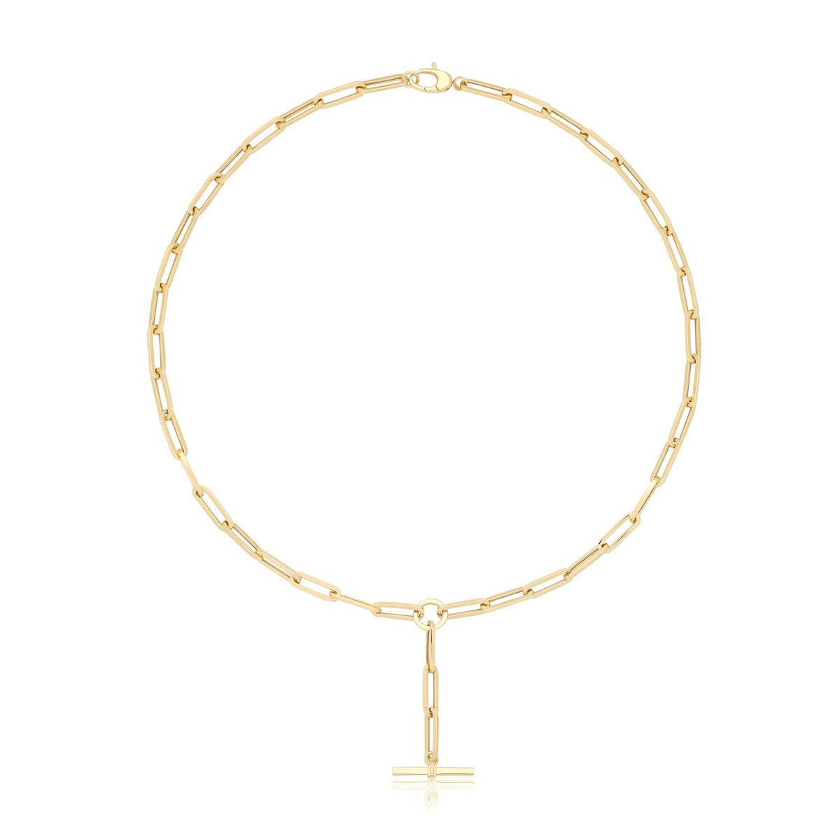 T Bar Necklace and Bracelet Set 9ct Yellow Gold 375 Hallmark British Made
