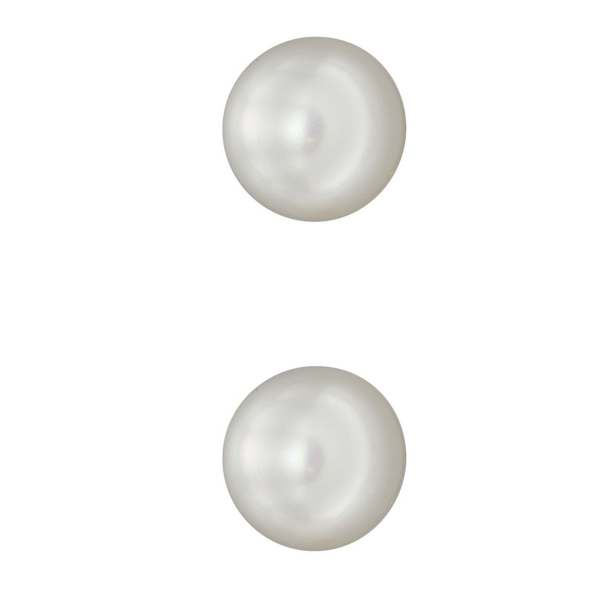 7mm Round Pearl Stud Earrings British Made 9ct Yellow Gold 375 Hallmarked