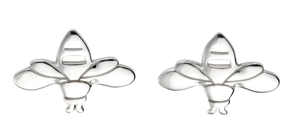 Bee Stud Earrings Sterling Silver 925 Hallmarked British Made Brand New Boxed