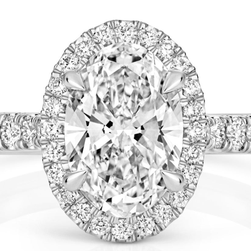 61 Lab-Grown Diamond Engagement Ring 18ct White Gold Hallmarked Sizes J - Q