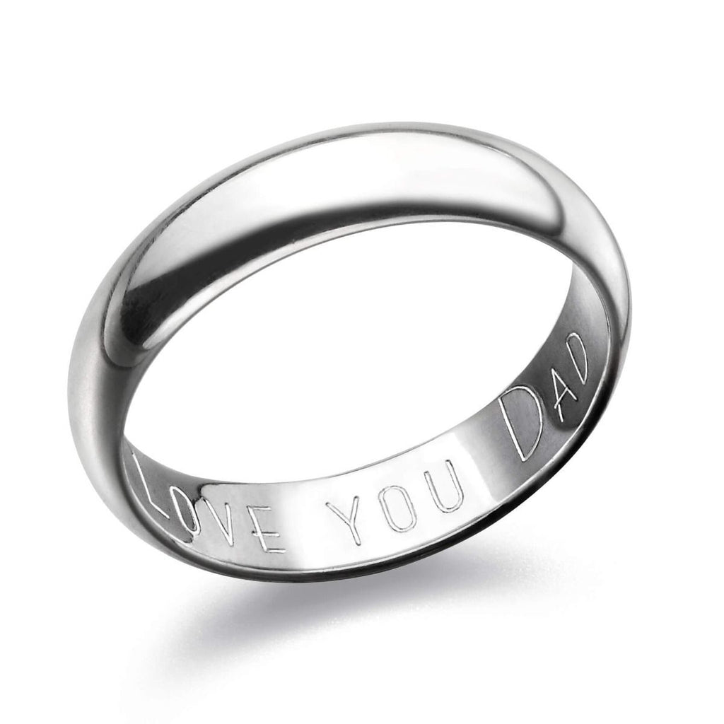 Sterling Silver Gents Ring Band Design Hallmarked Size N - V British Made